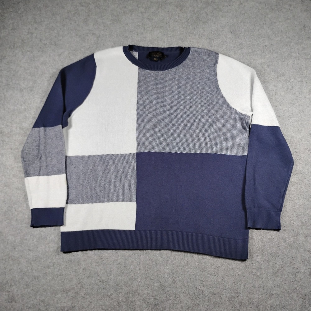 Pendleton Men's Blue Colorblock Knit Crewneck Sweater Size XL Pullover